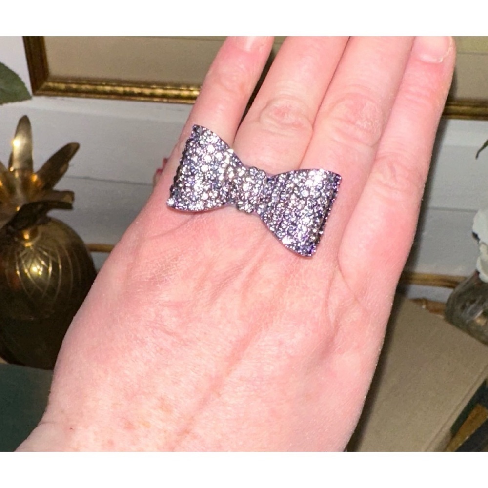 Stunning Purple Bling Bow Ring